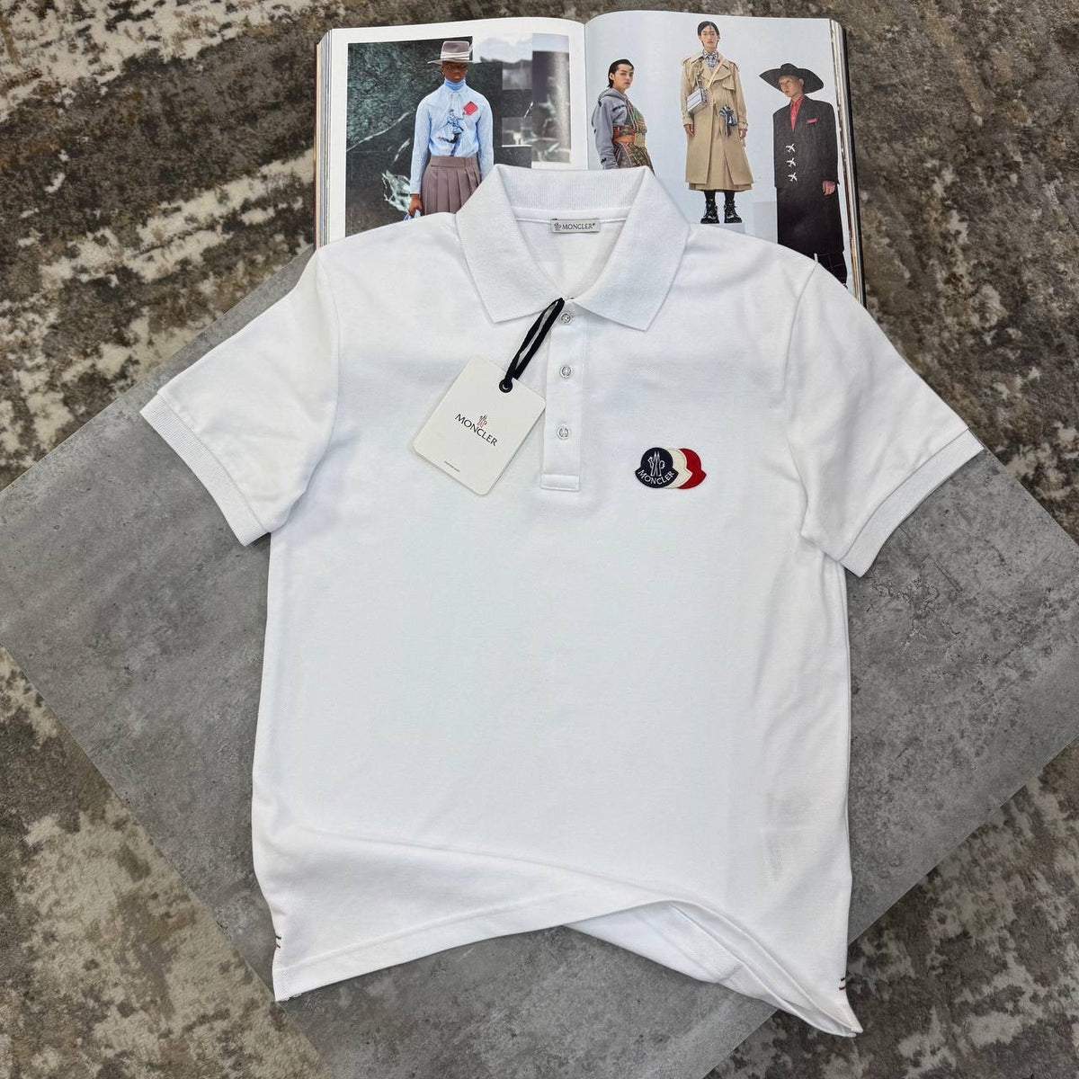 NCLR FRONT BADGE POLO- WHITE