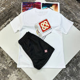 C.B SHORT SET BLACK/WHITE