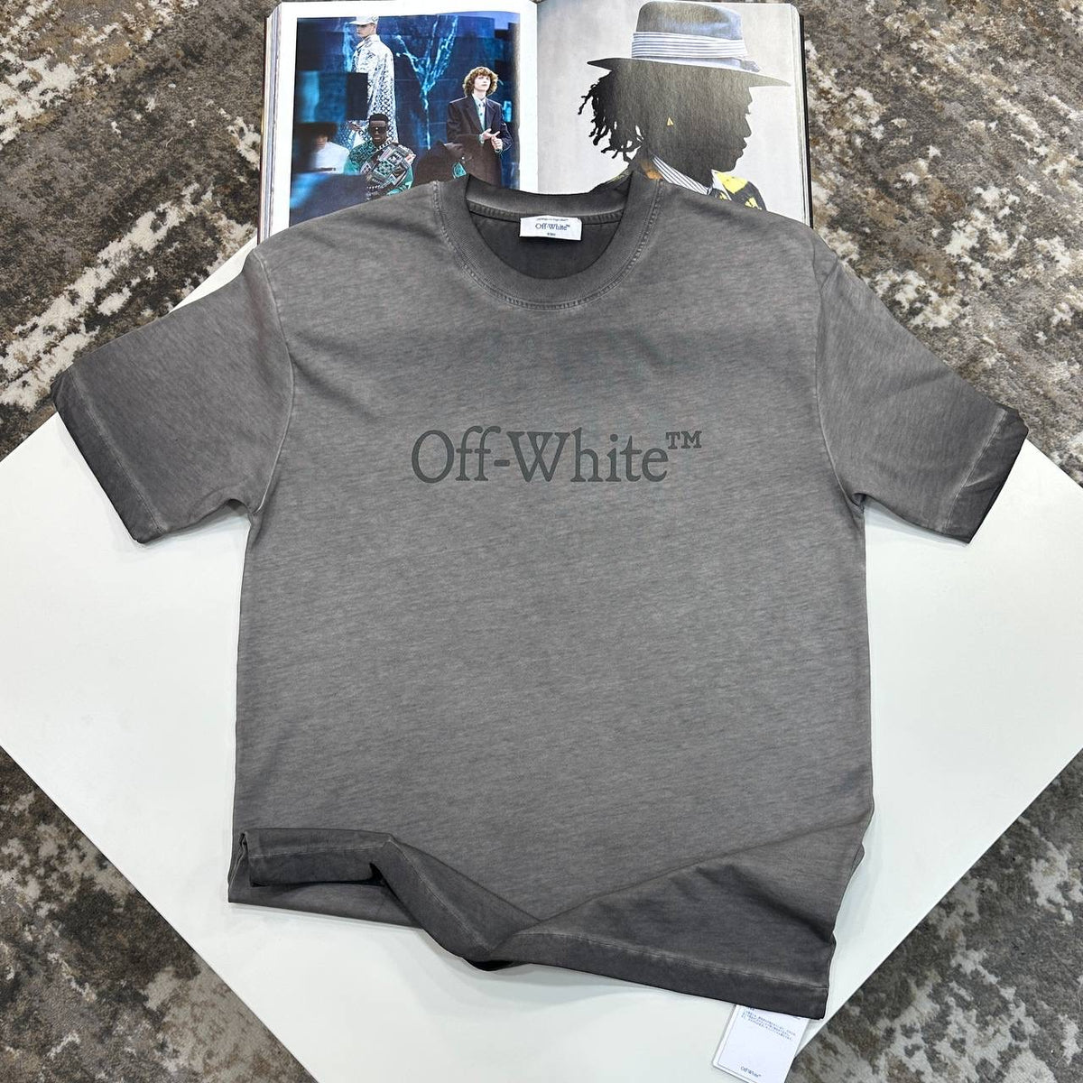 OF-WITE TSHIRT-GREY