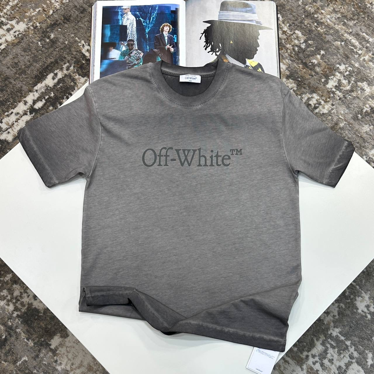 OF-WITE TSHIRT-GREY