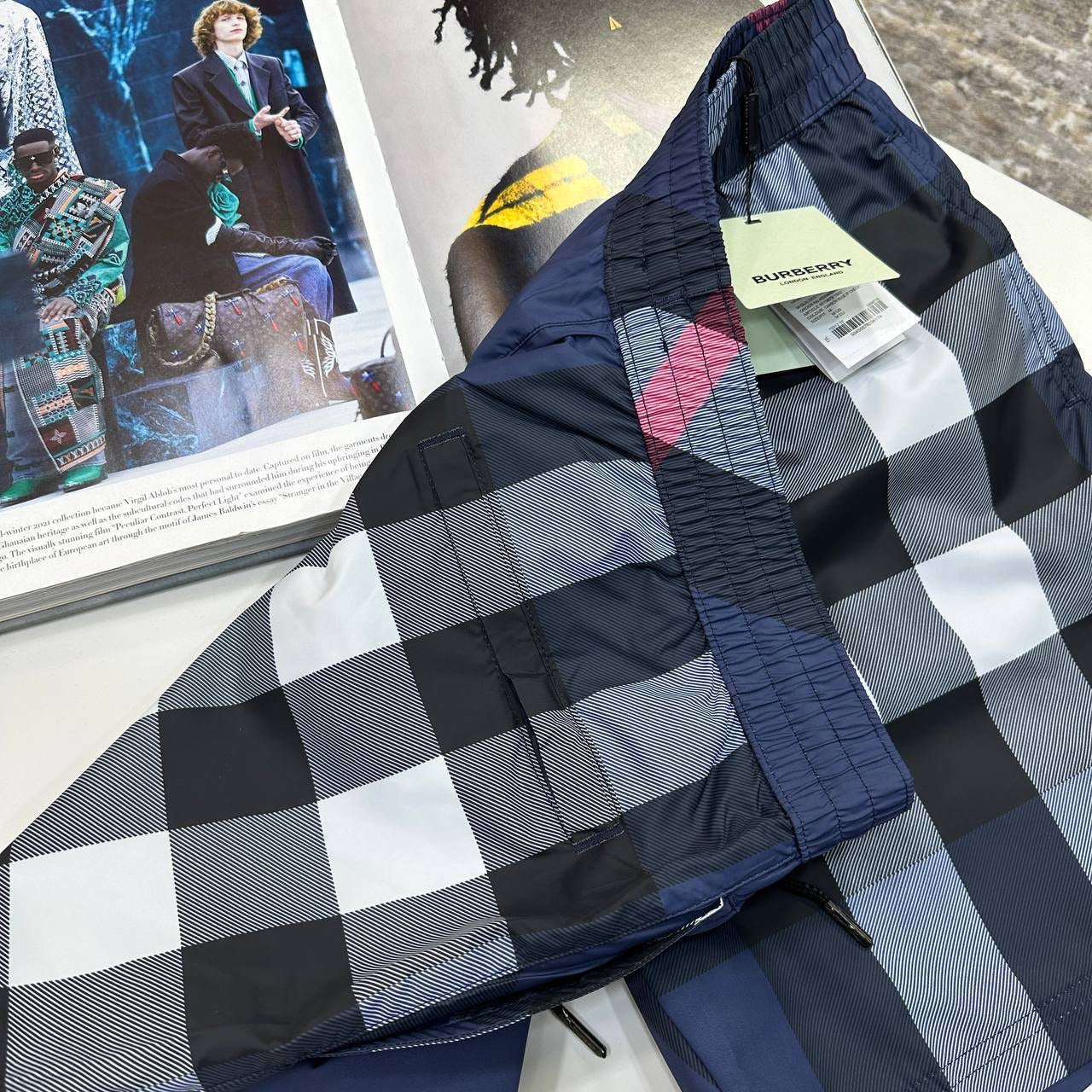 BURBERY SHORT SET WHITE/BLUE