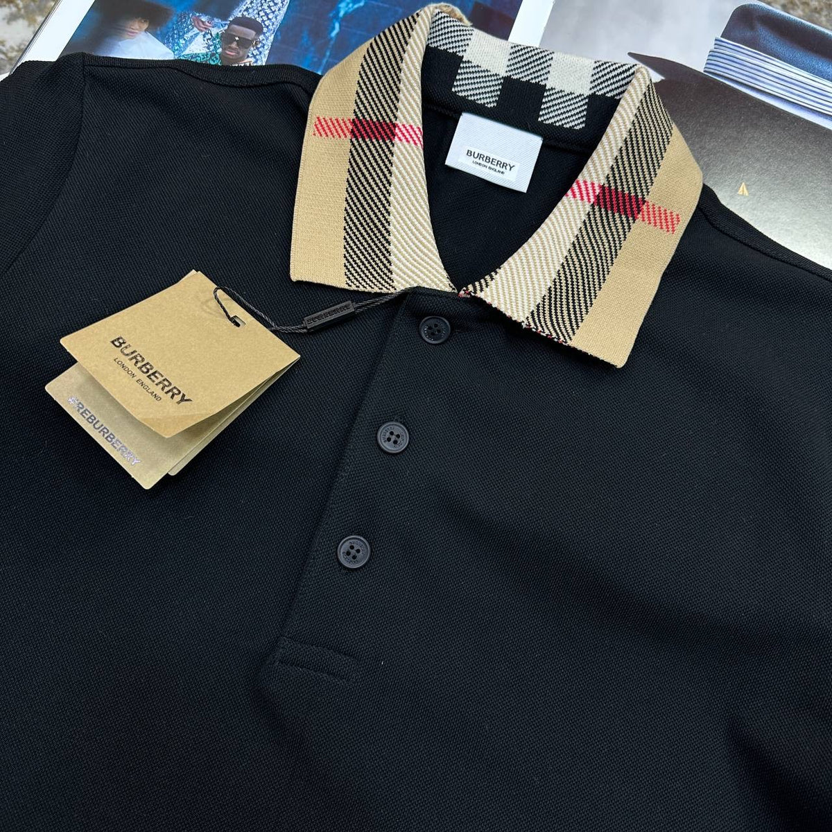 BRBURY POLO- ALL BLACK