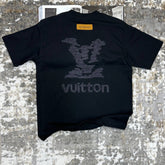 LUOS-VUTON EMBROIDERY TSHIRT-BLACK