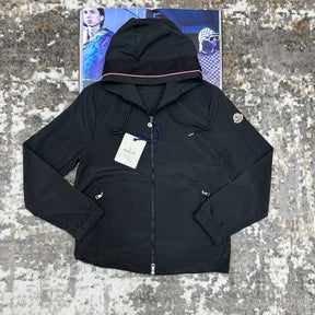 MONLR JACKET WITH HOOD STRIPS ALL BLACK