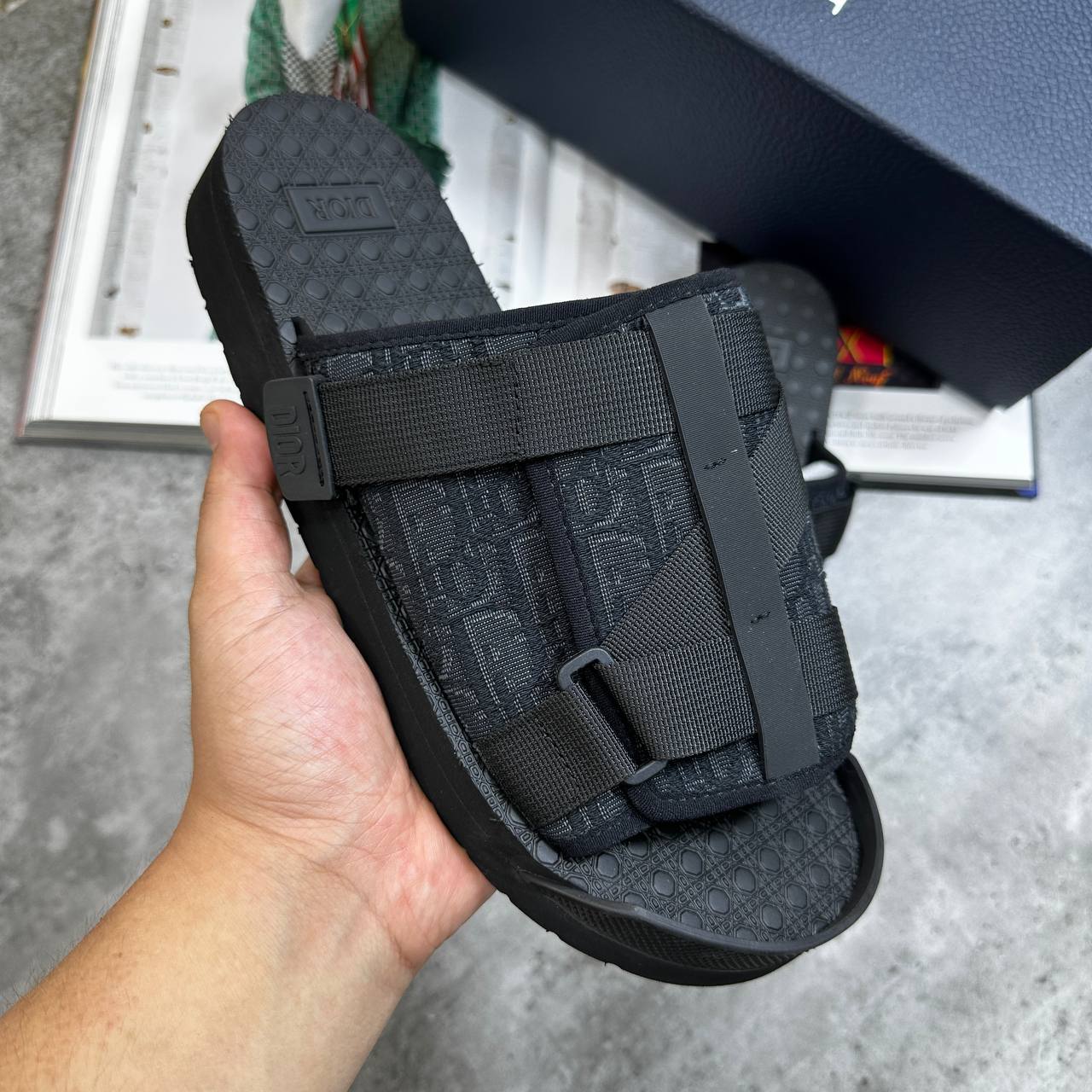 DOR SLIPPERS MENS BLACK