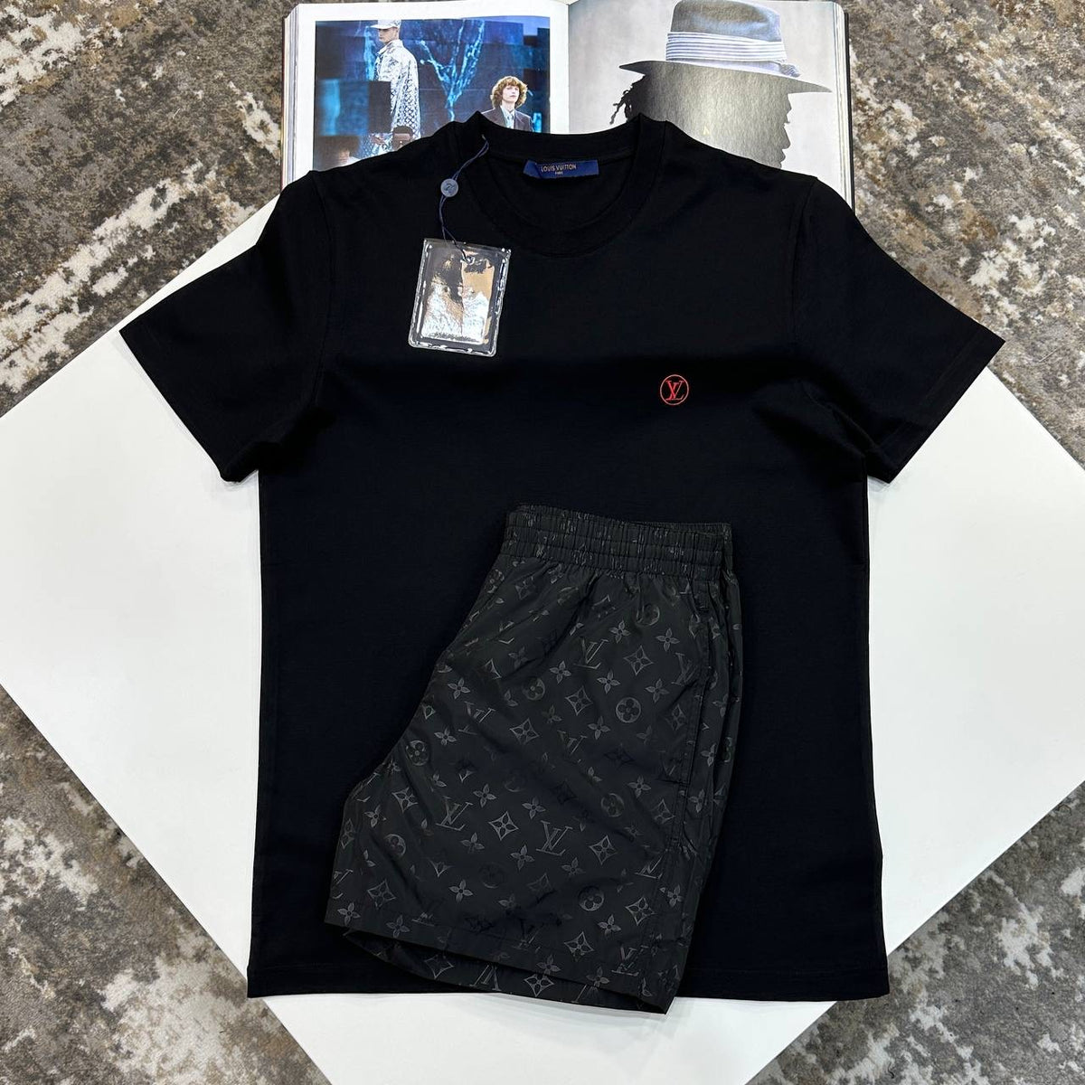 L.V SHORT SET ALL BLACK