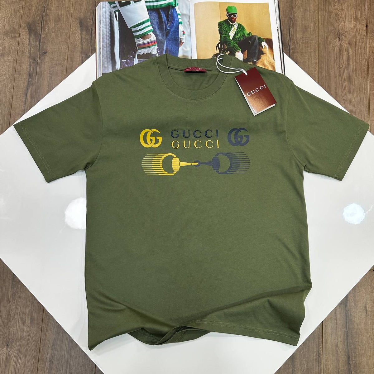 GUCI TSHIRT-KHAKHI
