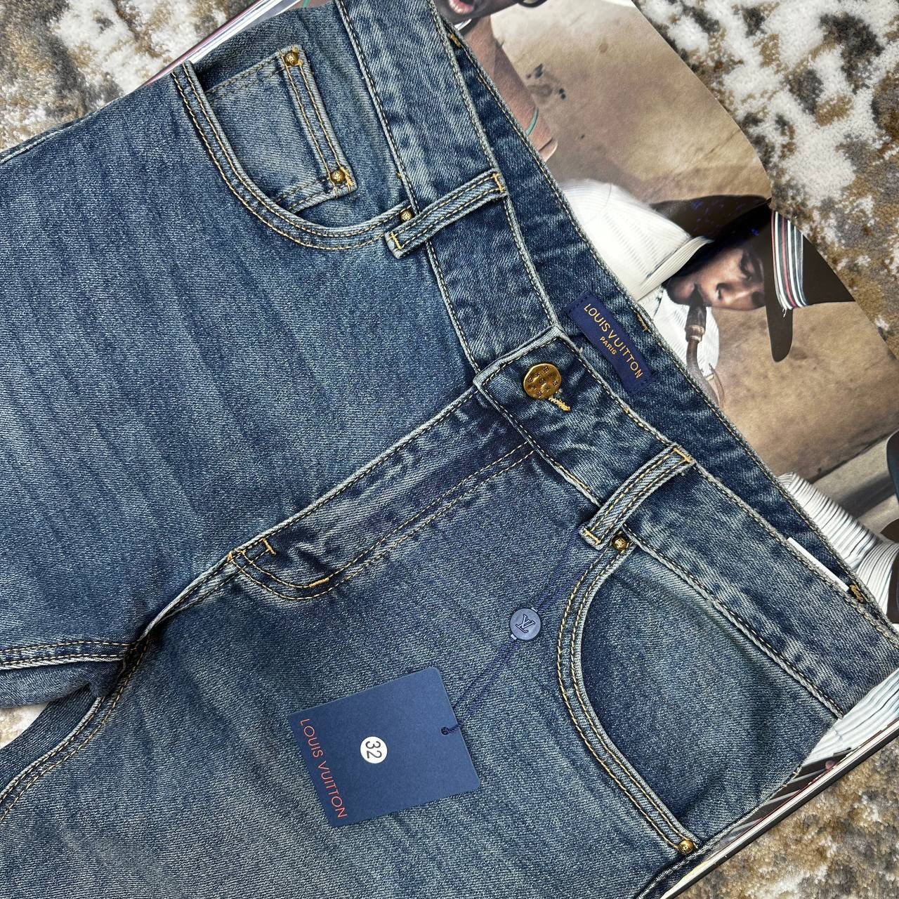 LOUS VUITON  SLIM FIT JEANS GREY