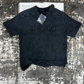 LUOS-VUTON EMBROIDERY TSHIRT-BLACK