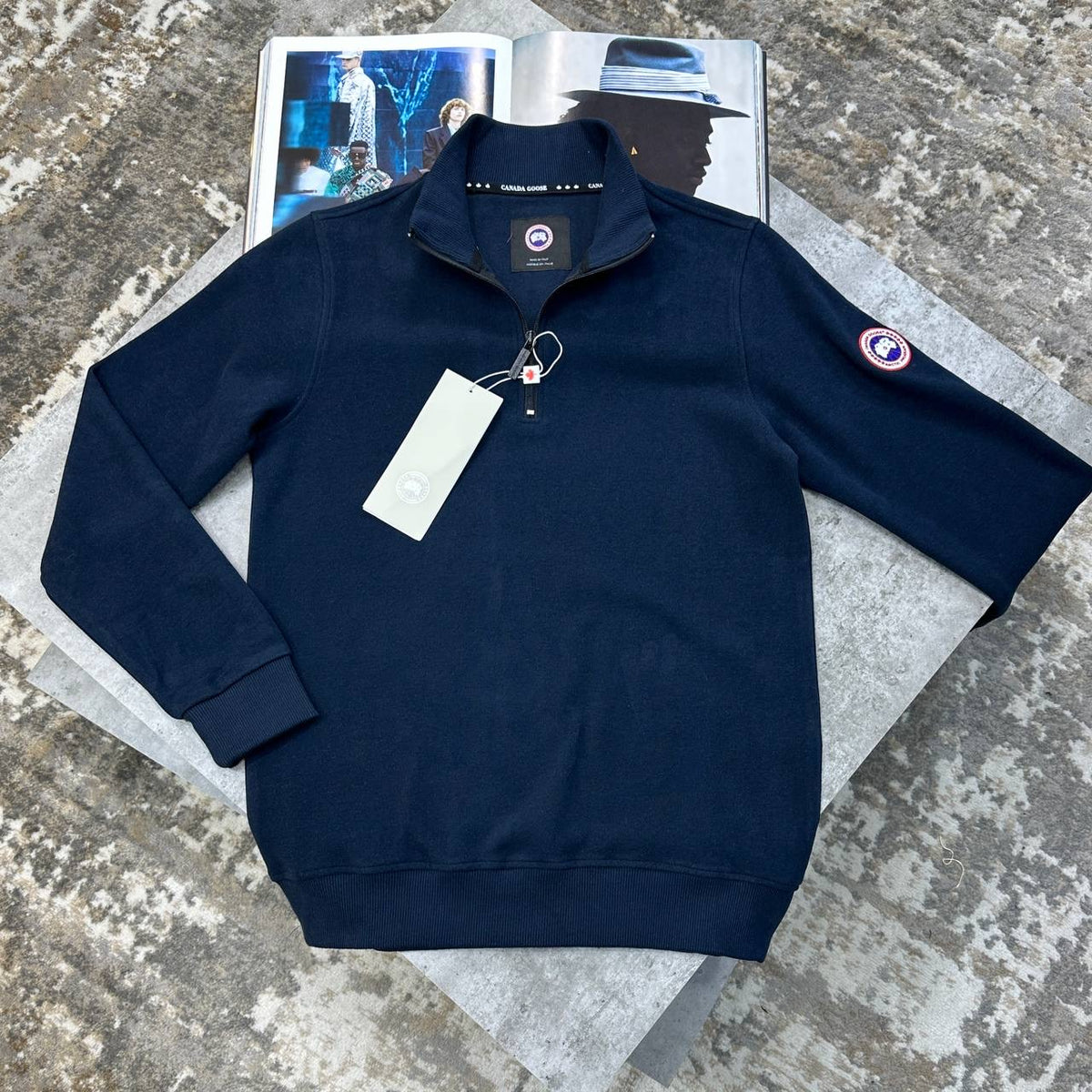 CG SIDE RED BADGE HALFZIP NAVY