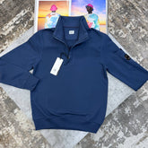 CP SIDE BADGE HALF-ZIP BLUE
