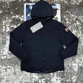 CNADA-GOOSE ZIP JACKET-NAVY WITH RED BADGE