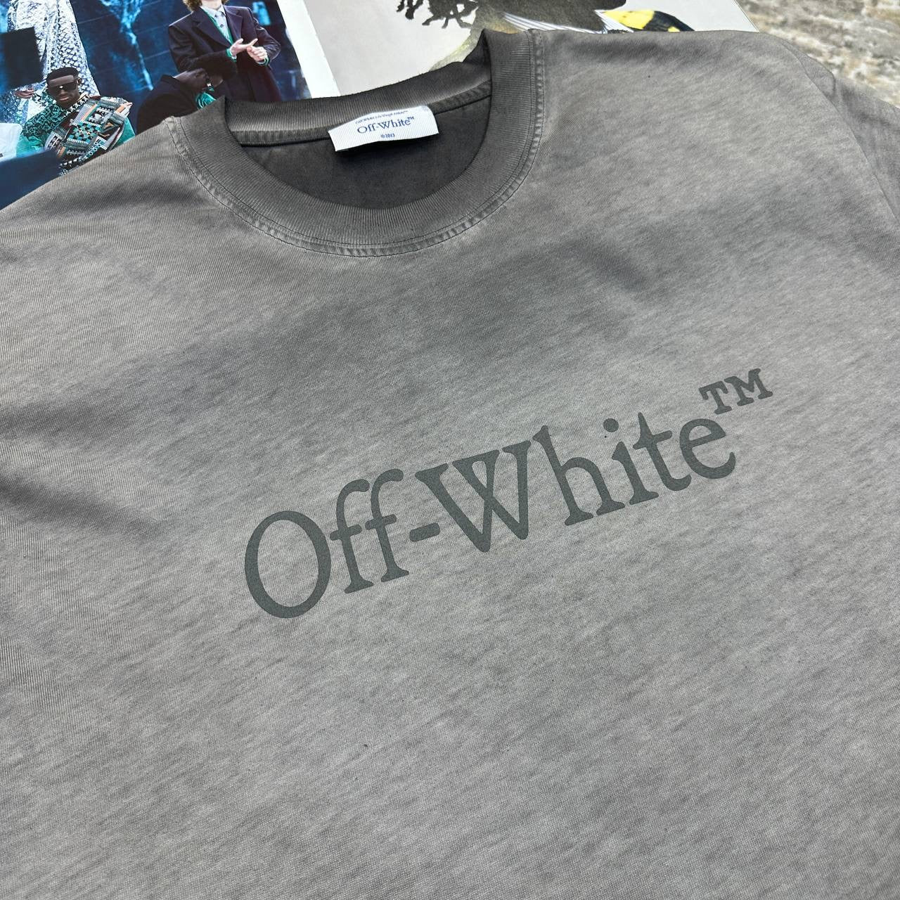 OF-WITE TSHIRT-GREY