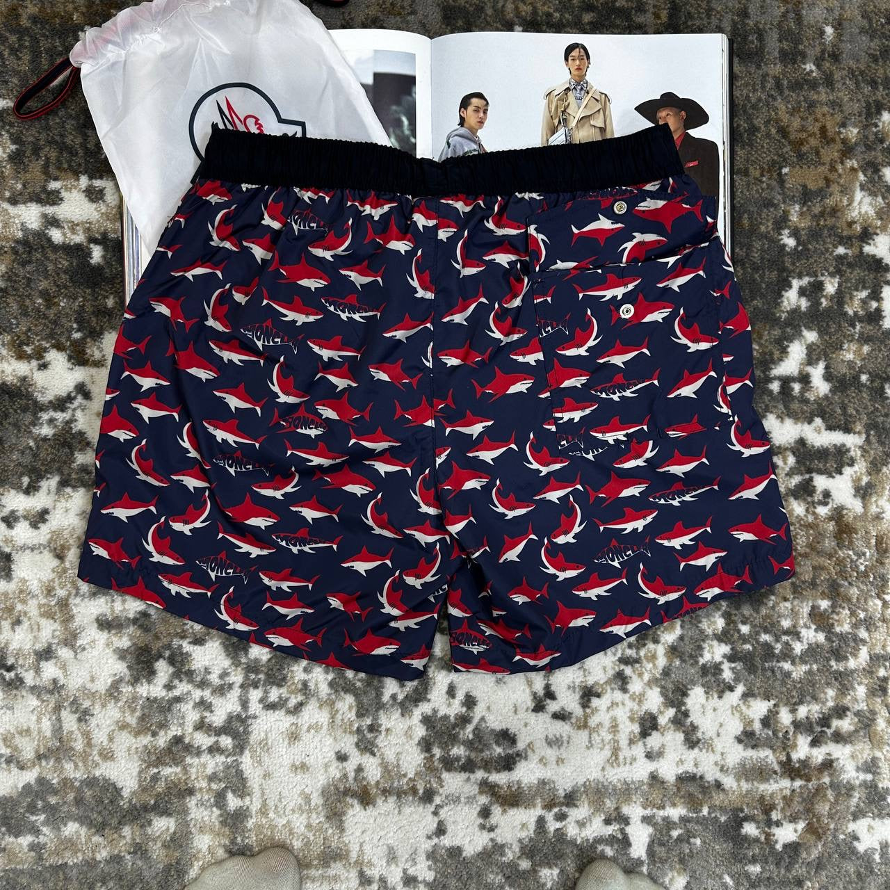 MNLR SWIM SHORTS BLUE|RED