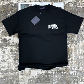 LUOS-VUTON EMBROIDERY TSHIRT-BLACK