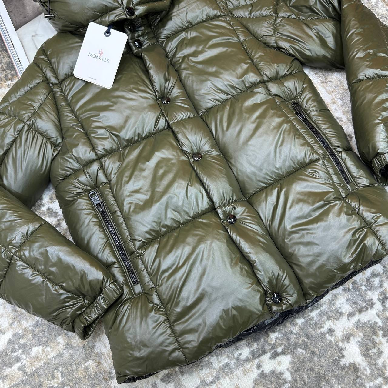 MNCLR FULL PUFFER JACKET-BROWN/BLACK