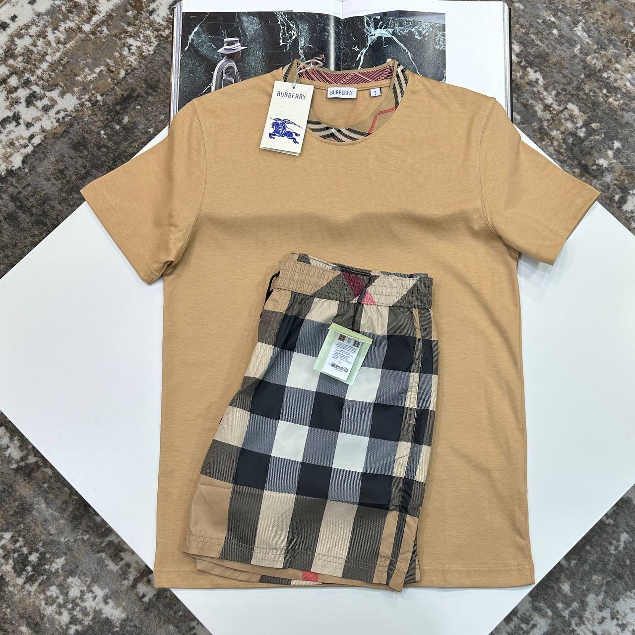 BRBERY SHORT SET BEIGE