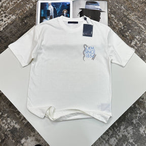 L.V BACK BIG SNAKE PRINTED TSHIRT-WHITE