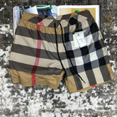BURBERY SHORTS BLACK BEIGE