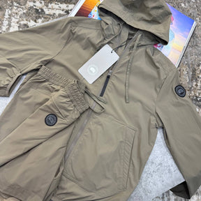C.G LIGHT WEIGHT JACKET SHORT SET LIGHTBROWN