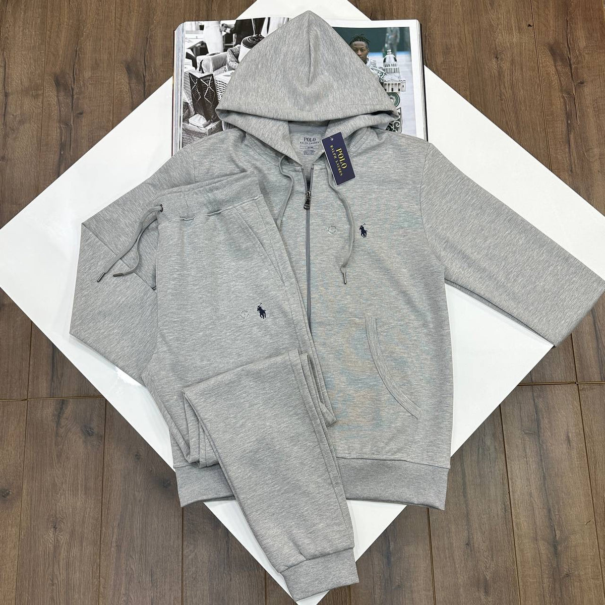 RALP LAURN TRACKSUIT LIGHTGREY