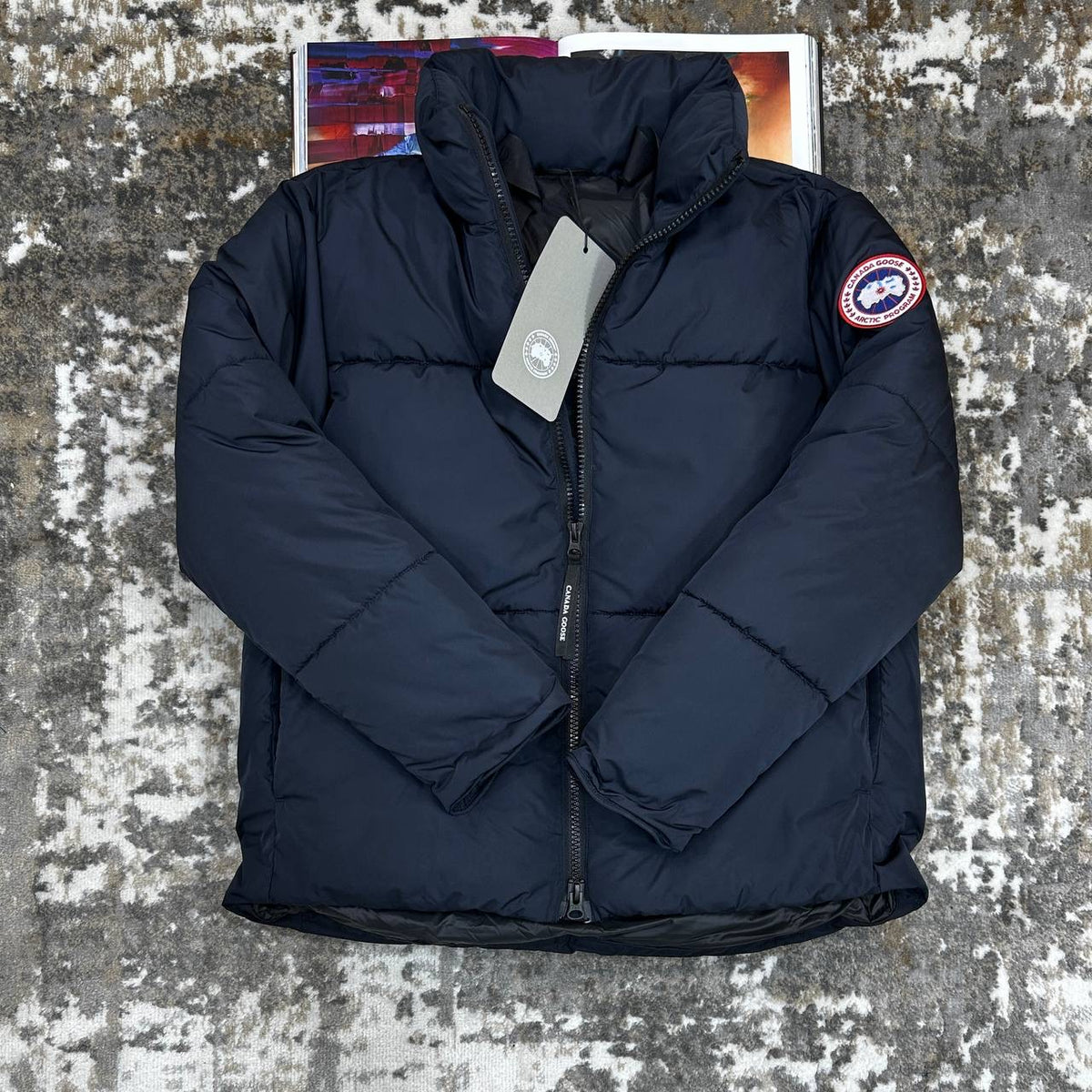CANDA GOSE FULL PUFFER JACKET-NAVY