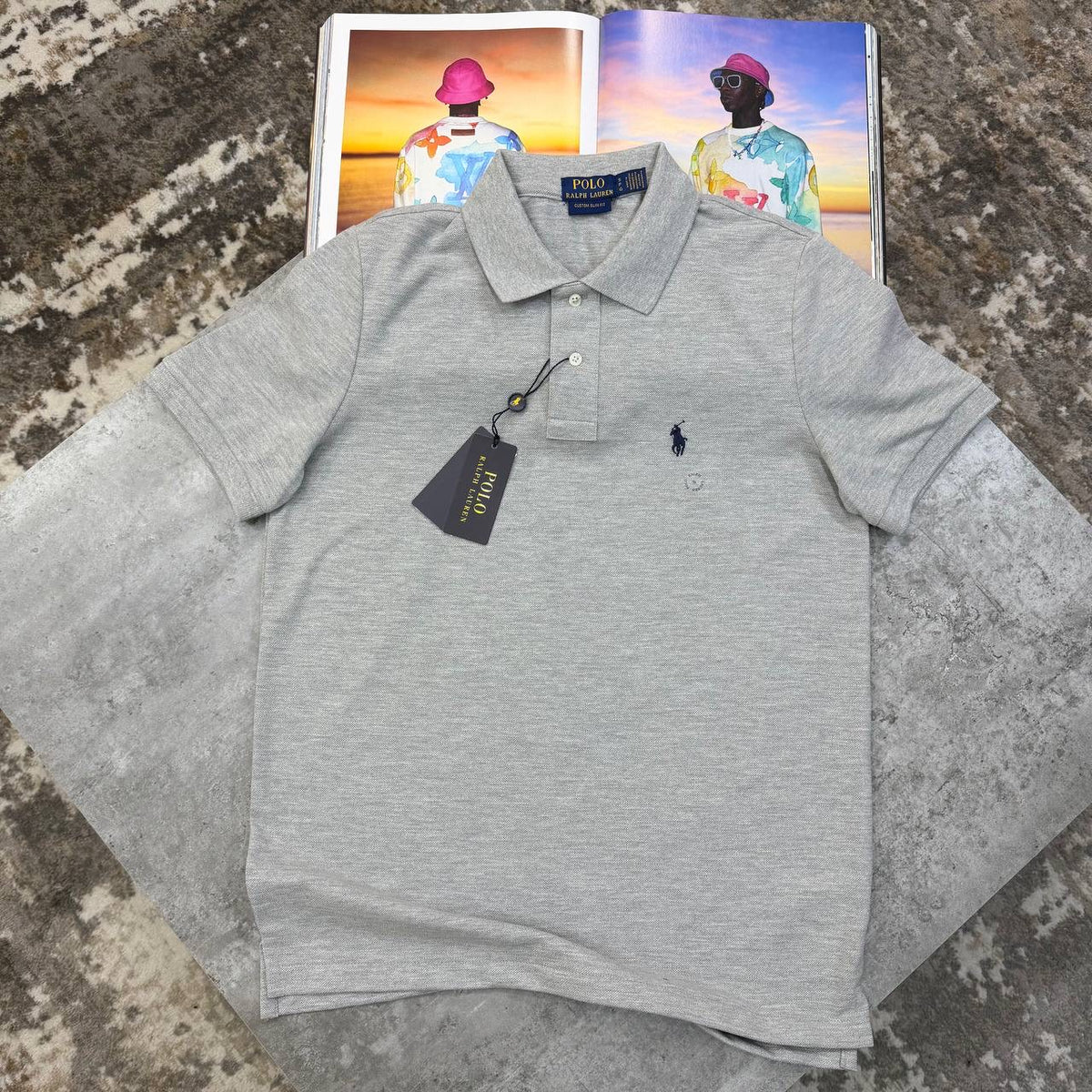 R/L POLO LIGHTGREY