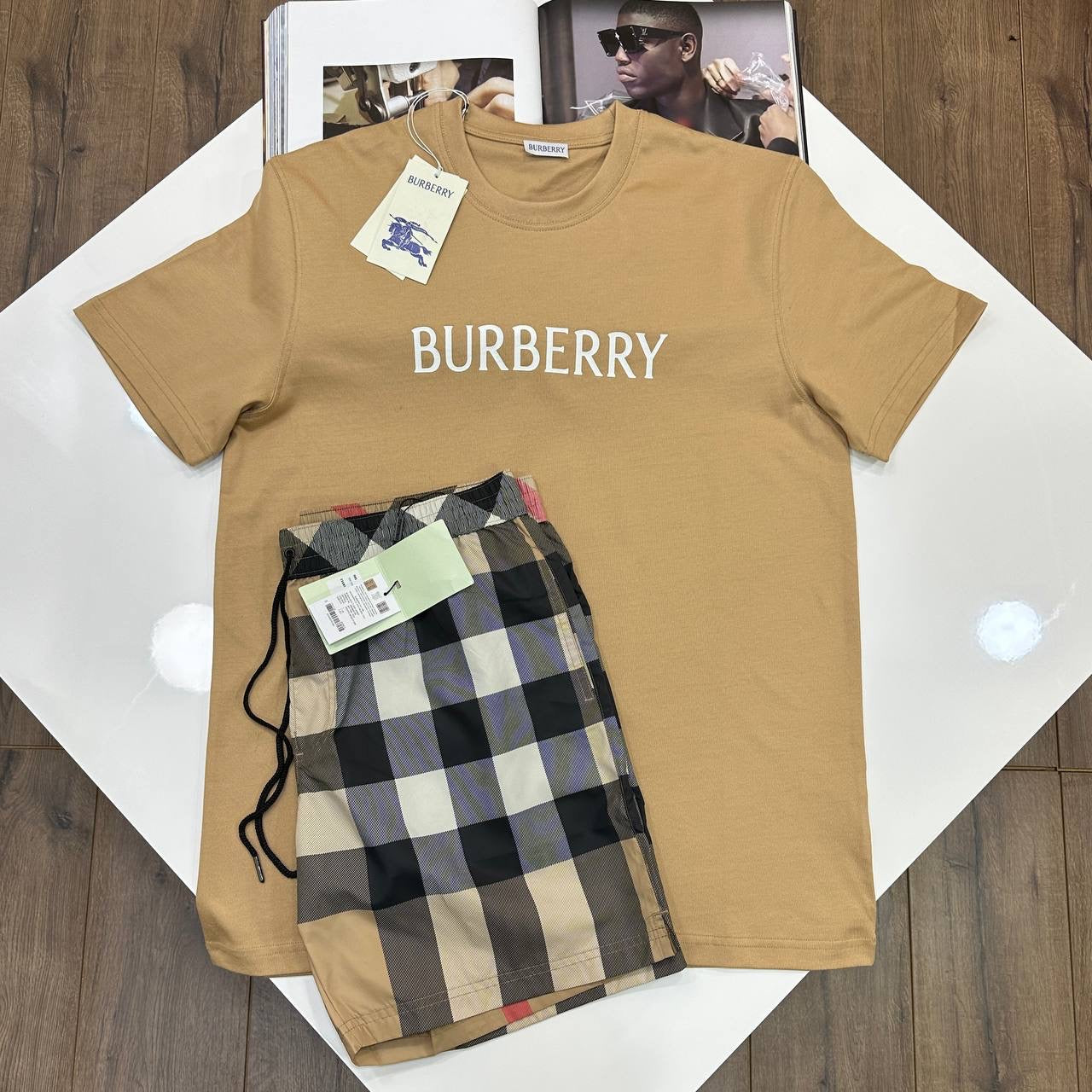 BRBRY SHORT SET BEIGE