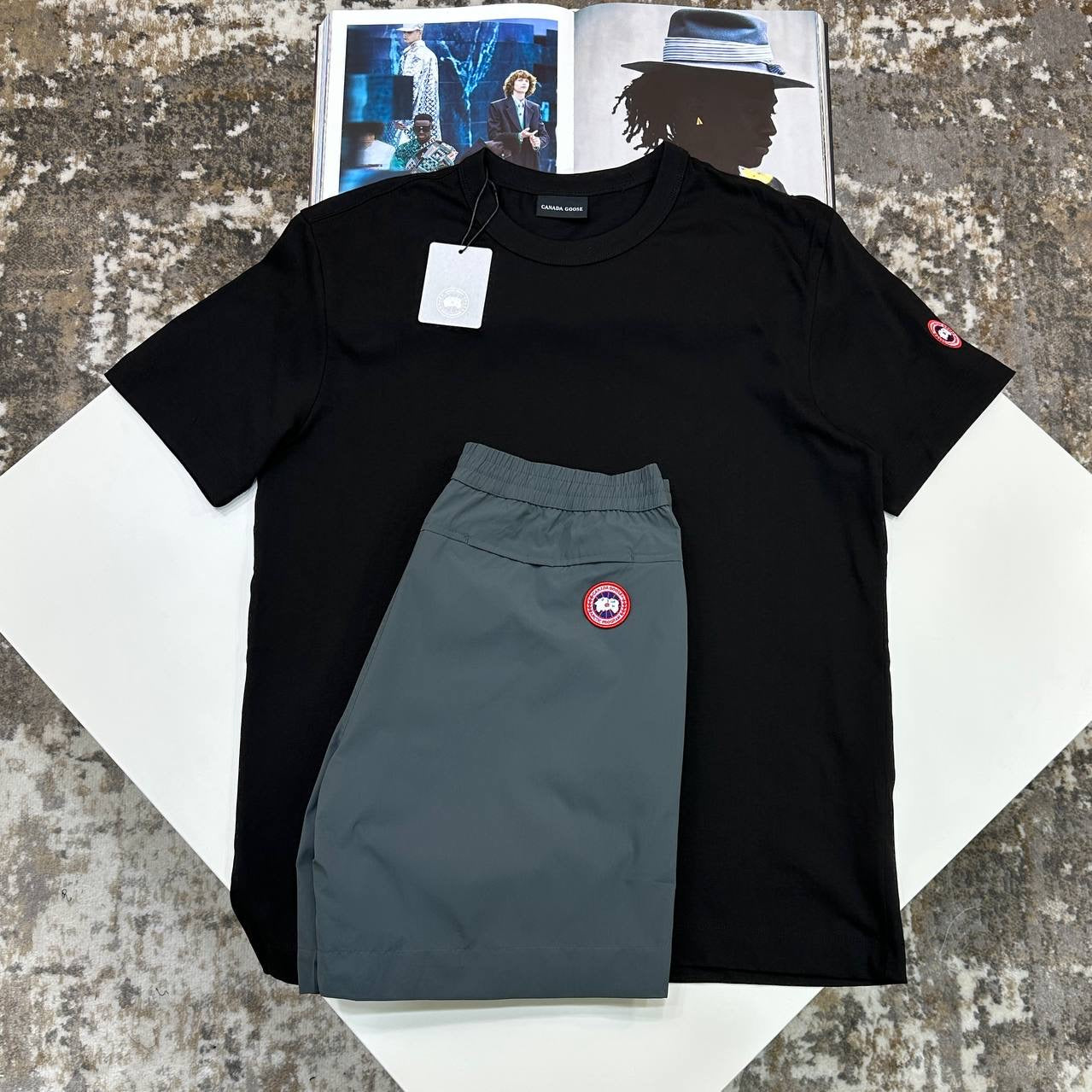 C.G SHORT SET BLACK/GREY