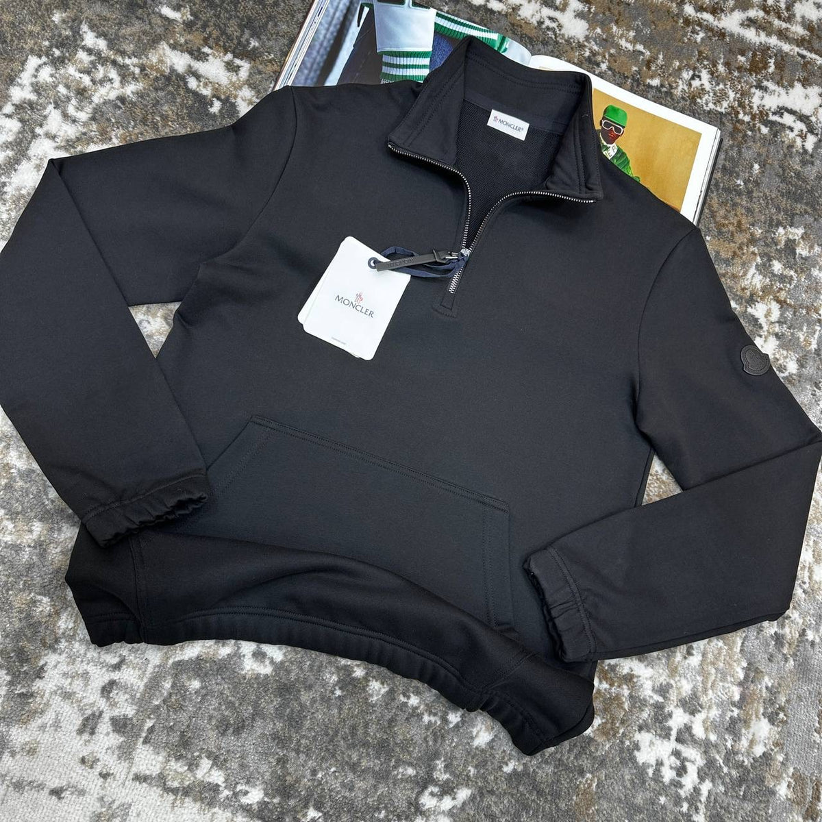 MNCLR HALF ZIP JUMPER-BLACK