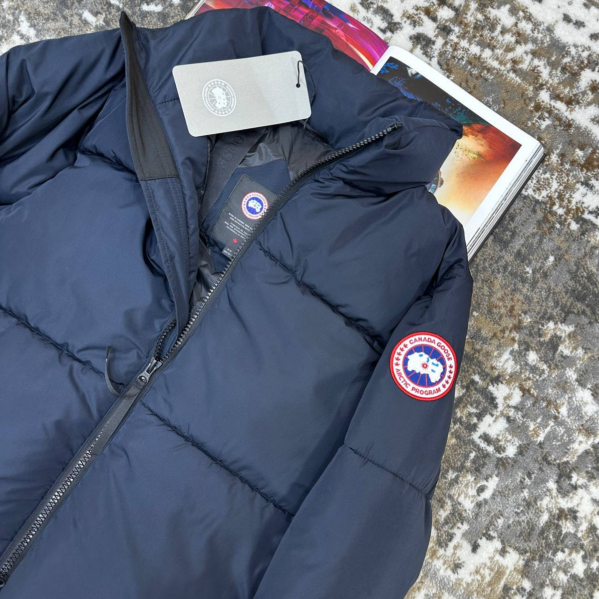 CANDA GOSE FULL PUFFER JACKET-NAVY