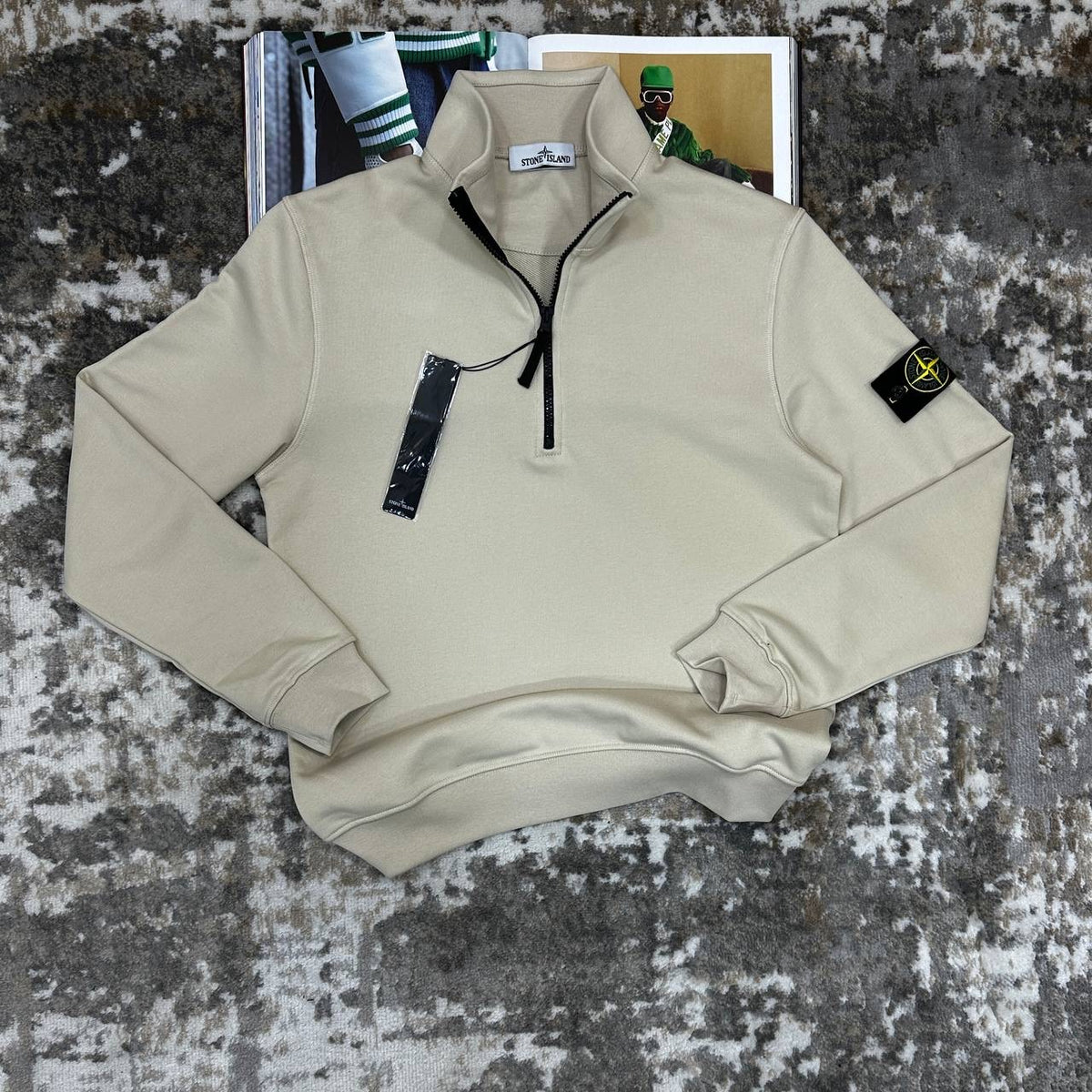 STNE HALFZIP-BEIGE
