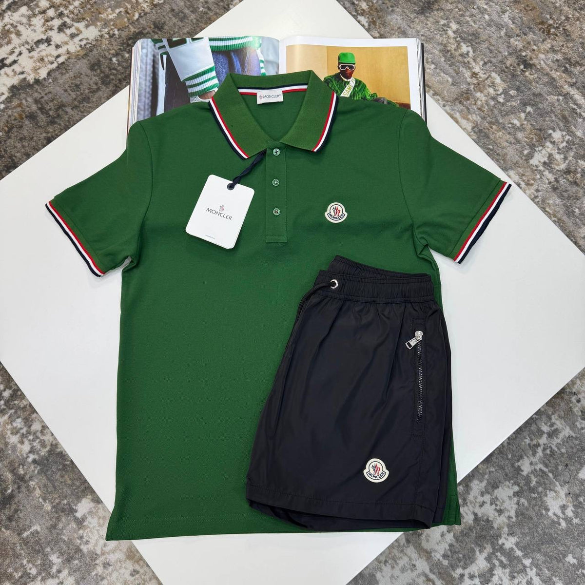 NCLR SHORT SET GREEN/BLACK