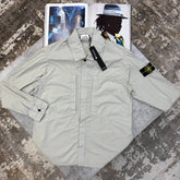 S.I BUTTON OVERSHIRT -LIGHTGREY