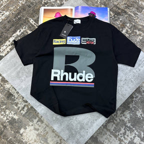 RUDE FRONT BIG PRINT TSHIRT-BLACK