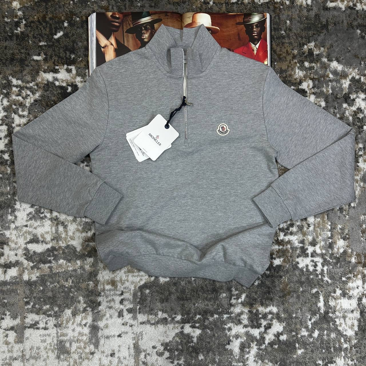 MNCLR HALF-ZIP LIGHT GREY