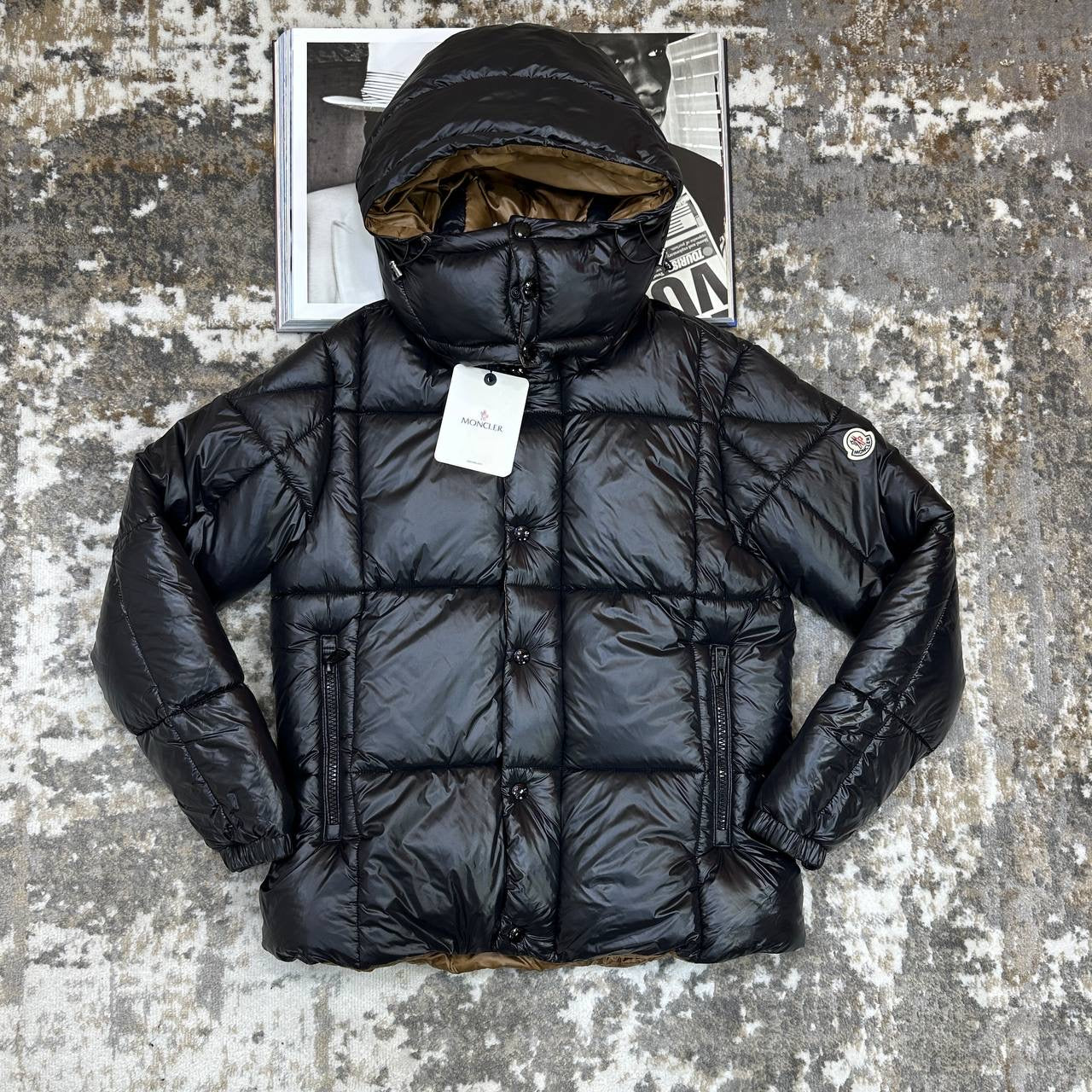 MNCLR FULL PUFFER HOOD JACKET-BLACK