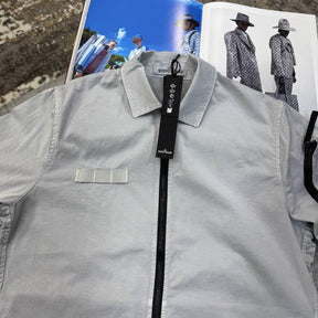 S.I FULL ZIP OVERSHIRT -LIGHT GREY