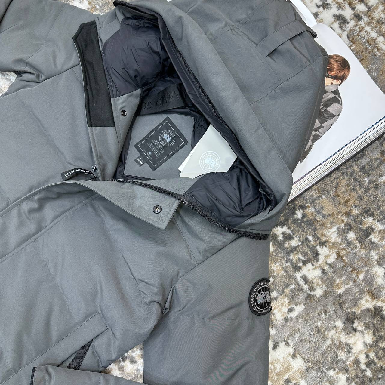 CANDA GOOSE MACMILLAN 
WITH DUCK DOWN FUR - DARK GREY