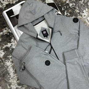 CNDA GOOSE TRACKSUIT-GREY BLACK BADGE