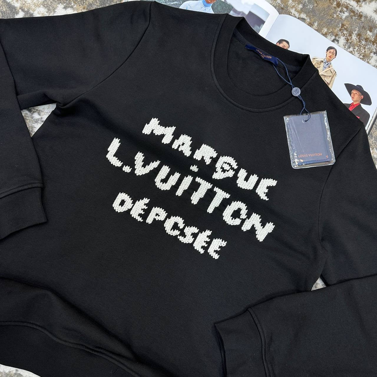 LUIS-VUITON EMBROIDERY JUMPER BLACK