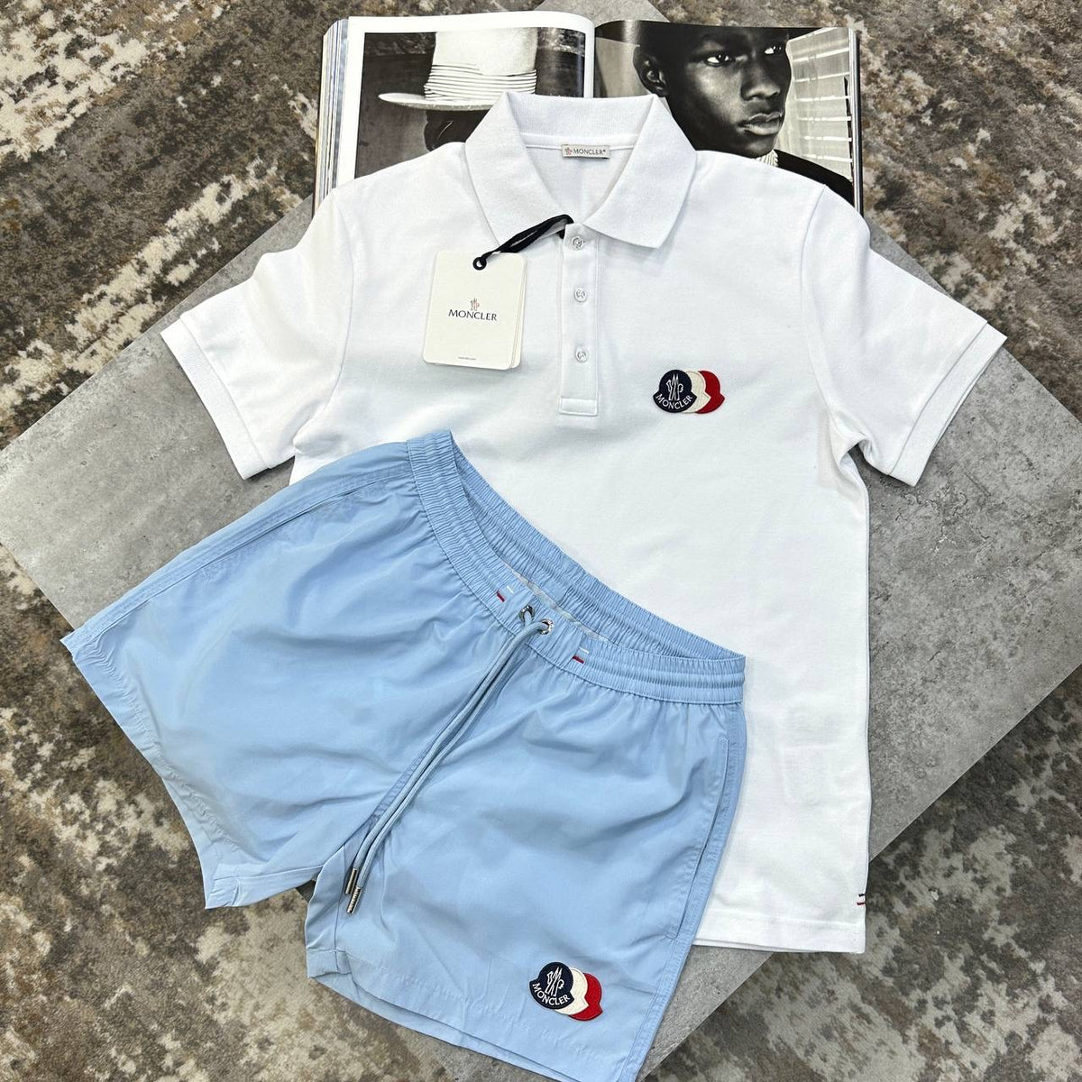 NCLR SHORT SET WHITE/BLUE