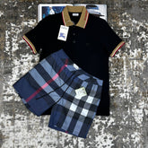 BURBERY SHORT SET BLACK|NAVY