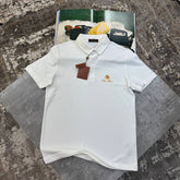 L.P FRONT BADGE POLO- WHITE