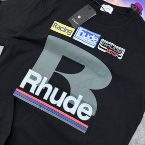 RUDE FRONT BIG PRINT TSHIRT-BLACK