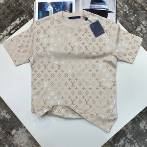 L.V SHORT SET BEIGE/BLACK