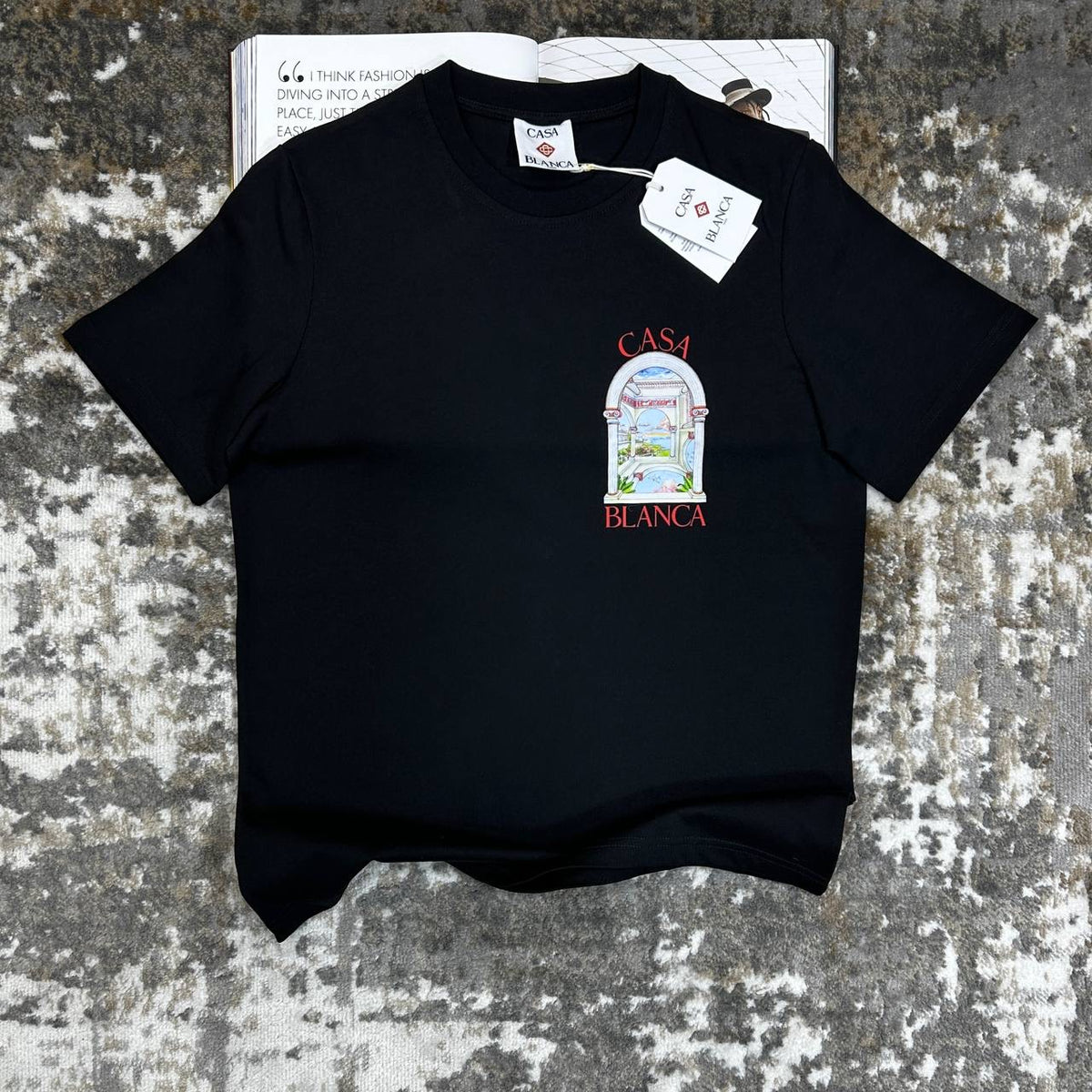CASA BLNCA TSHIRT-BLACK