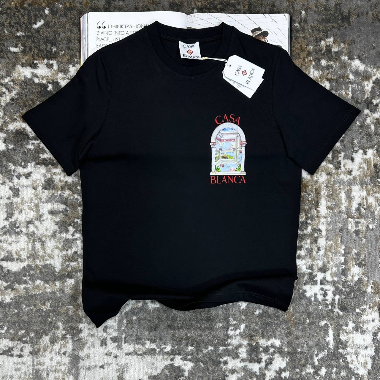 CASA BLNCA TSHIRT-BLACK