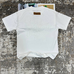LUOS-VUTON EMBROIDERY TSHIRT-WHITE