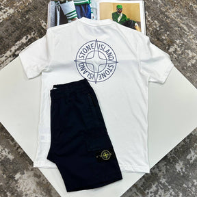 S.I SHORT SET WHITE/BLACK